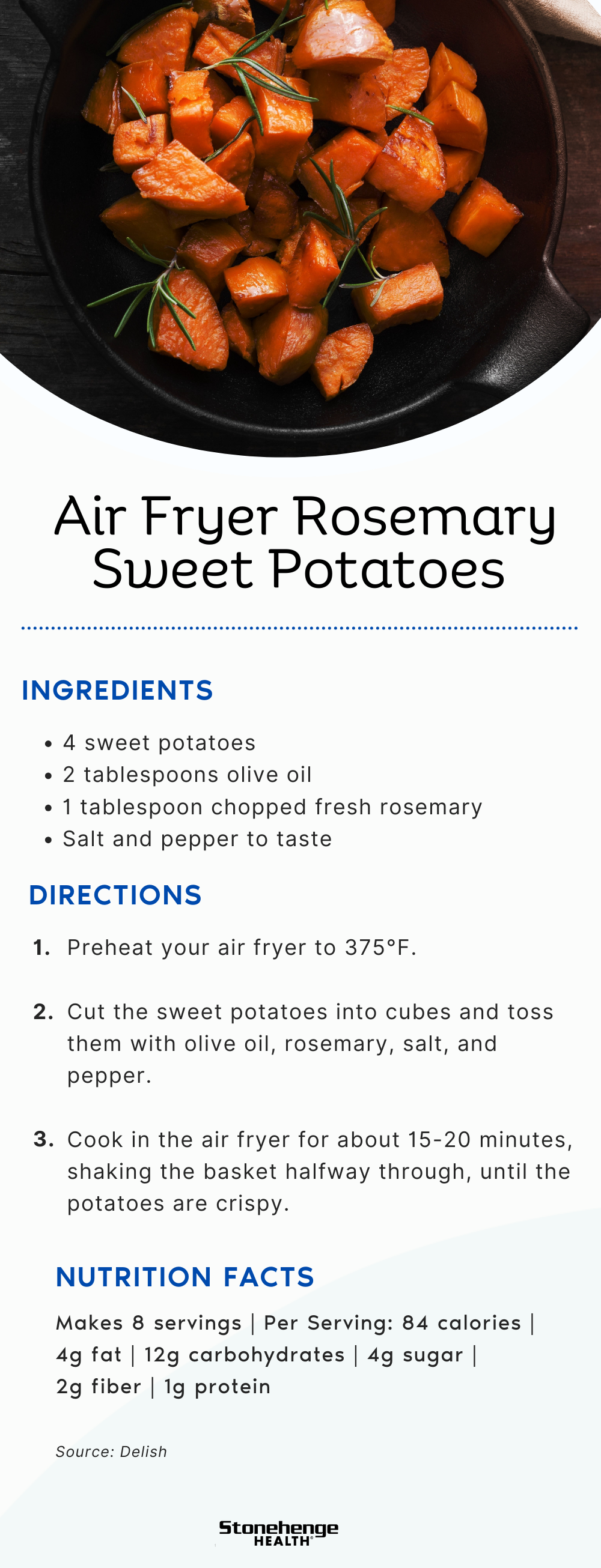 air fryer rosemary sweet potatoes recipe