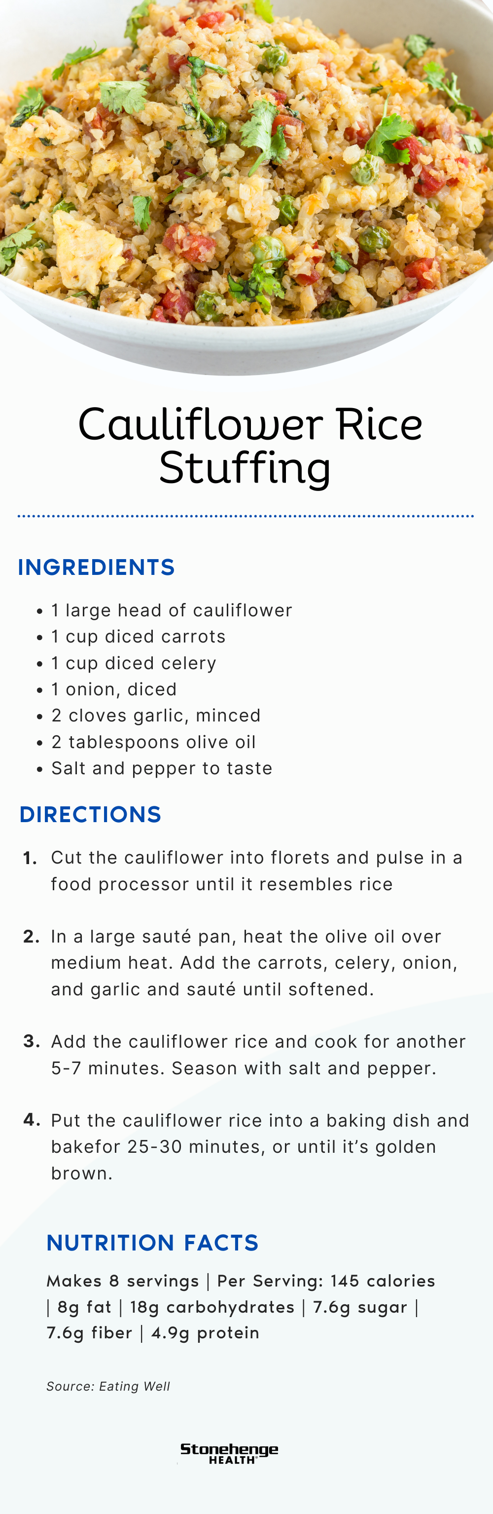 cauliflower rice stuffing recipe