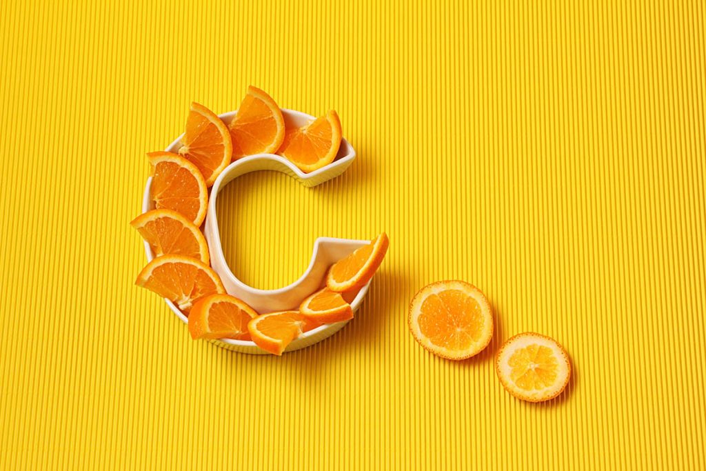 Vitamin C in food concept